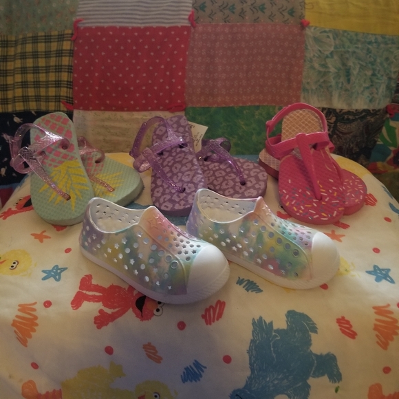 Toddler Girl's Summer Shoes Lot - Picture 1 of 6
